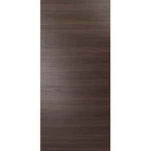 0010 18 in. x 80 in. Flush No Bore Solid Core Chocolate Ash Finished Pine Wood Interior Door Slab