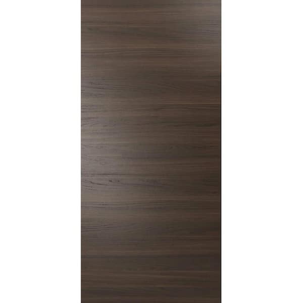Sartodoors 0010 18 in. x 84 in. Flush No Bore Solid Core Chocolate Ash Finished Pine Wood Interior Door Slab