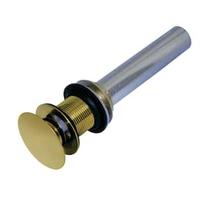 Push Pop-Up Bathroom Sink Drain without Overflow, Brushed Brass