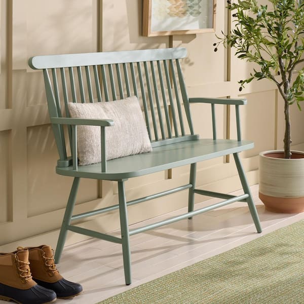 Eton 45.7 in. Sage Entryway Bench with Back