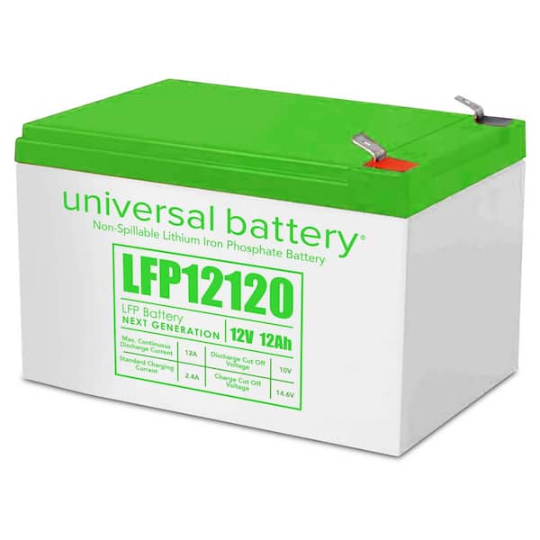 UPG 12.8-Volt 12 Ah Lithium LFP Rechargeable Battery with F2 and F1 Terminals