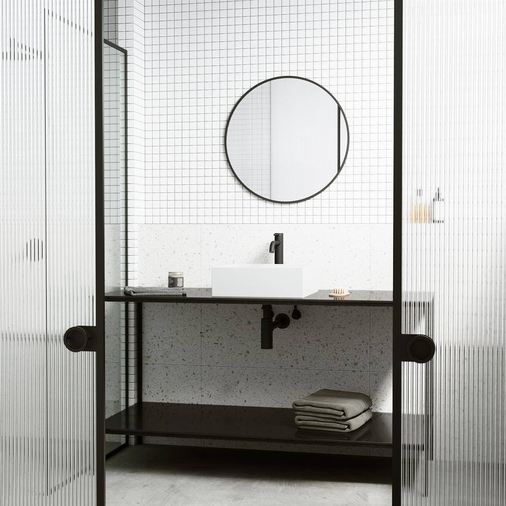 Bryant 15" Square Matte Stone Vessel Bathroom Sink