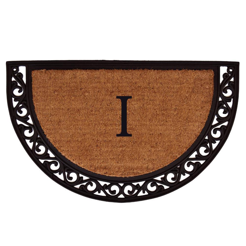 Ornate Scroll 30 in. x 48 in. Coir Monogrammed Door Mat (Letter I) price history on PriceWatchPro