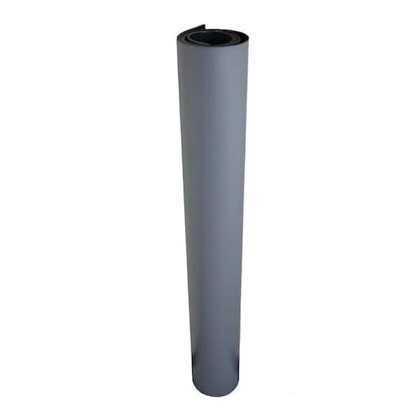 Terra-Flex Grey 48 in. W x 180 in. L Rubber Gym Flooring Roll (1-Piece)