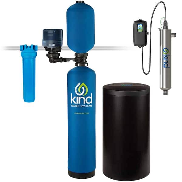 Whole House Well Water Filtration and Salt-Based Water Softener Combo with UV