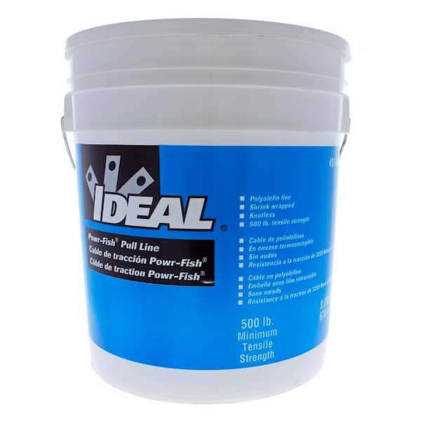 IDEAL 0.175 in. x 2,200 ft. Powr-Fish Pulling Line in a Bucket 31-344 - The  Home Depot