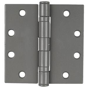4.5 in. x 4.5 in. US Prime Ball Bearing Non-Removable Pin Steel Hinge (Set of 3)