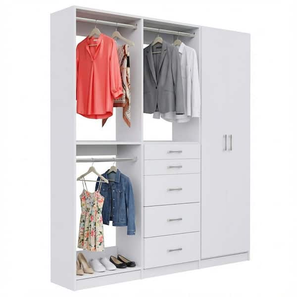 MODULAR CLOSETS Alto Collection 102 in. W White Wall Mounted