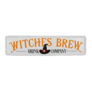 31 in. Halloween Witches Brew in Metal Wall Sign