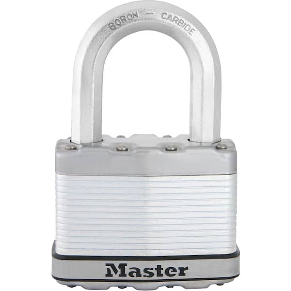 Master Lock Combination Stainless Steel Padlock w/Key Cylinder 1 7/8 in.  Wide, Black/Silver
