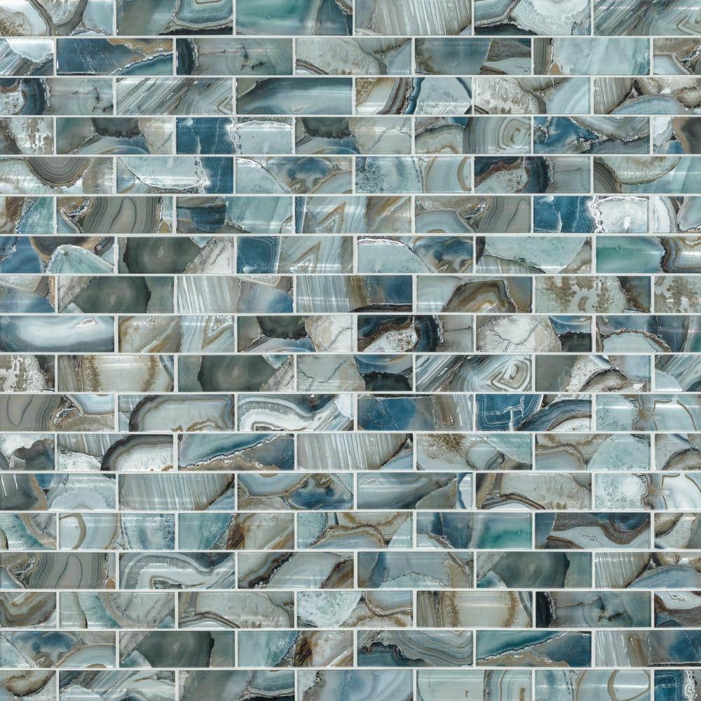 MSI Night Sky 11.81 in. x 11.81 in. Textured Glass Subway Wall