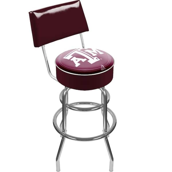 Trademark Texas A and M University 30 in. Chrome Padded Swivel Bar Stool