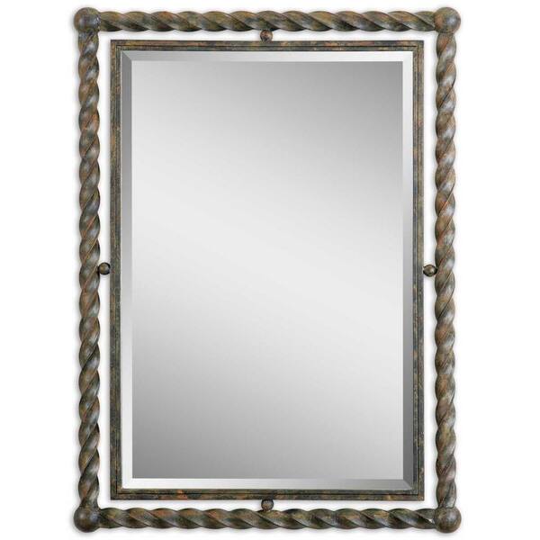 Global Direct 35 in. x 25.5 in. Wrought Iron Framed Mirror