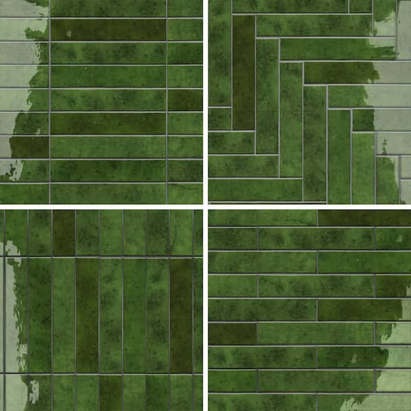 Merola Tile Menorca Tourmaline 3 in. x 13 in. Ceramic Wall Tile