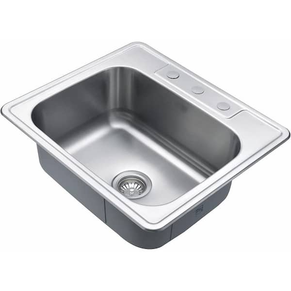 Stainless Steel Farmhouse Apron Front Laundry Sink - 25 in. x 22 in. x 8 in.