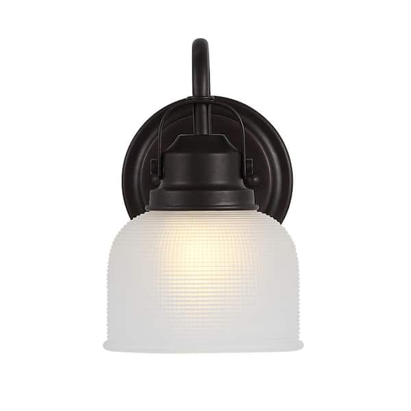 Virginia 5.75 in. 1-light Oil Rubbed Bronze Metal/Glass LED Vanity Light
