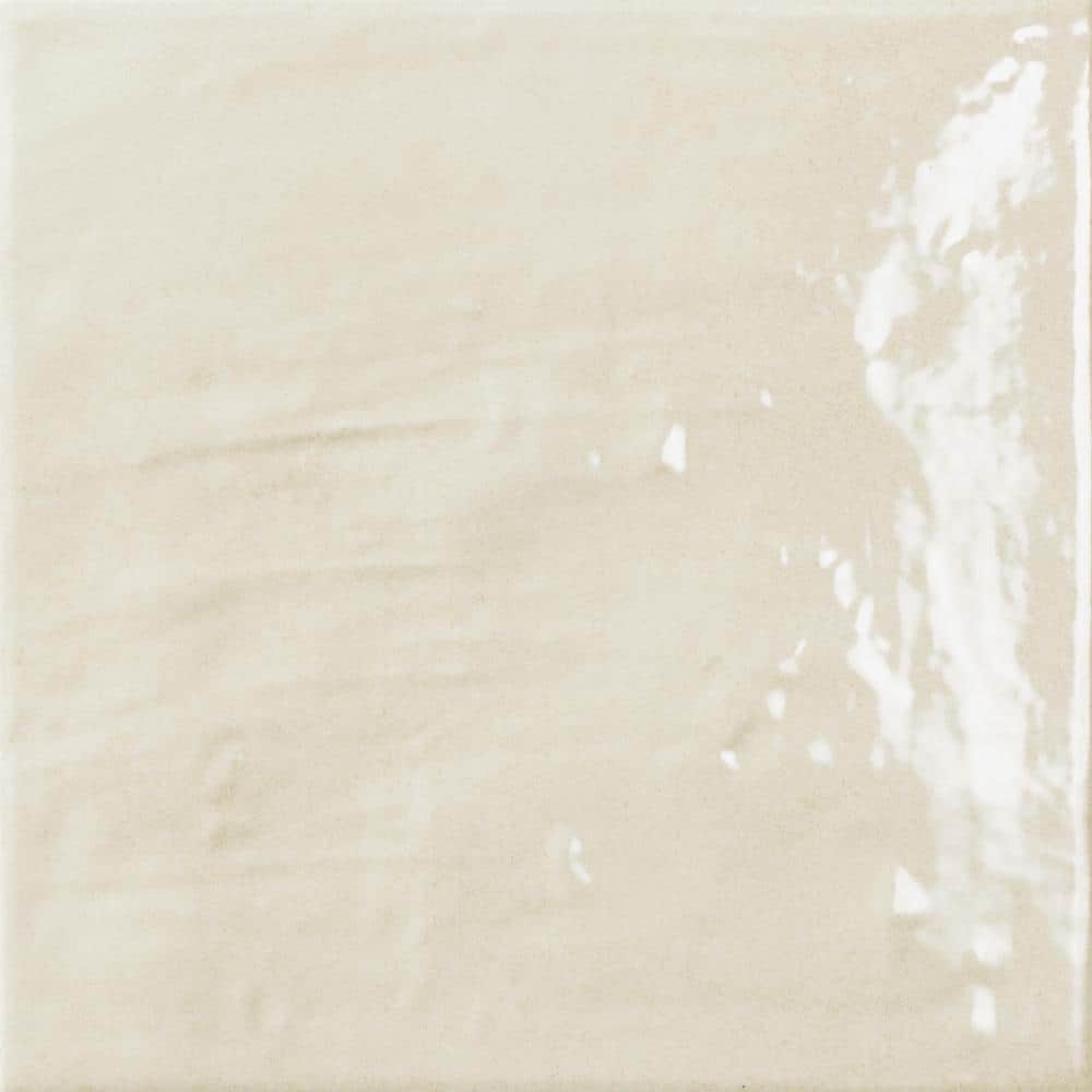 Passion Crema 8.86 in. x 8.86 in. Glossy Porcelain Floor and Wall Tile (10.