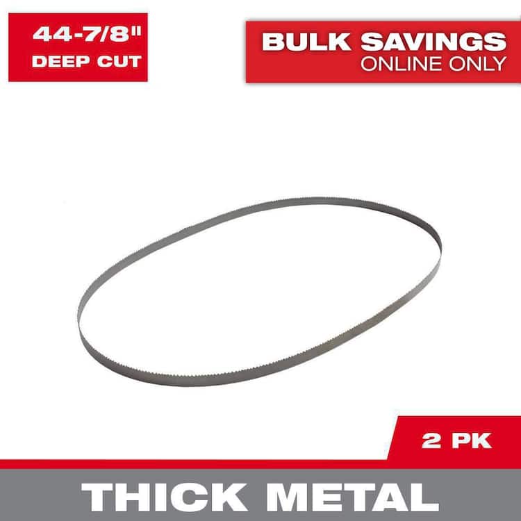 Milwaukee 44-7/8 in. 10/14 TPI Deep Cut Portable Bi-Metal Band Saw Blades (2-Pack) For M18 FUEL/Corded