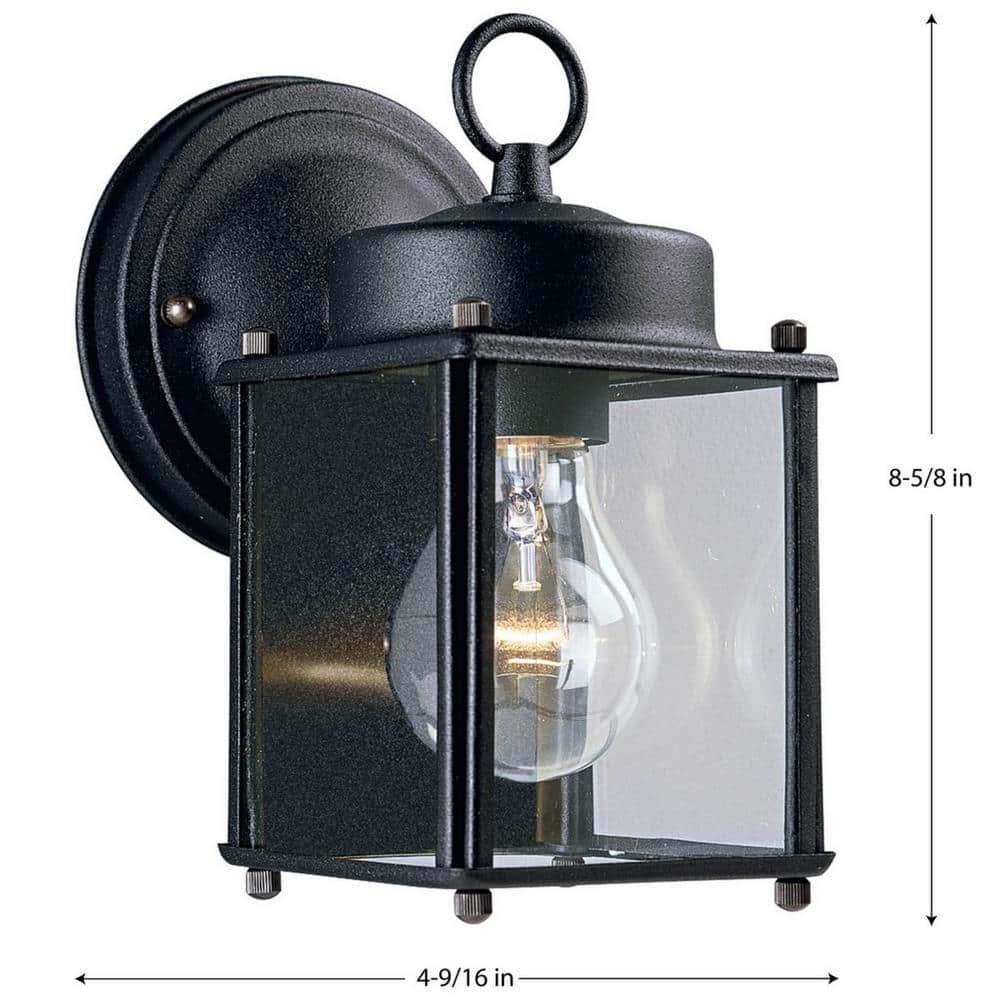 Black Dimmable Cylinder Outdoor Wall Sconce