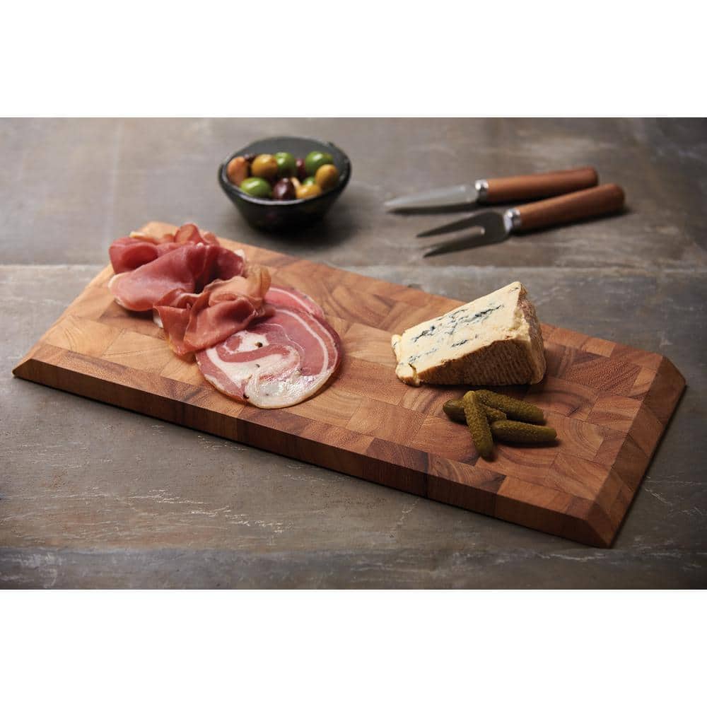 Acacia Wood Rectangular End Grain Cheese and Charcuterie Board