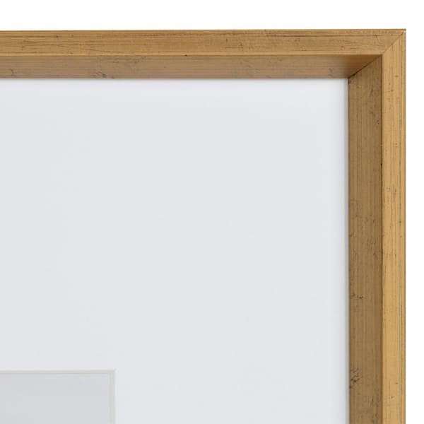 Kate and Laurel Adlynn 16 in. x 20 in. matted to 8 in. x10 in. Gold Picture  Frames (Set of 3) 216959 - The Home Depot