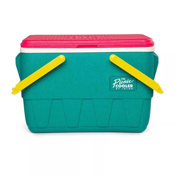 ITOPFOX 25 qt. Chest Cooler in Dark Jade, Stackable and One Hand