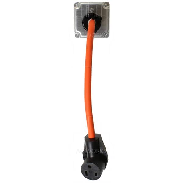 30 Amp NEMA L5-30P to NEMA 6-50R Flexible Welder Plug Adapter by AC WORKS™ 