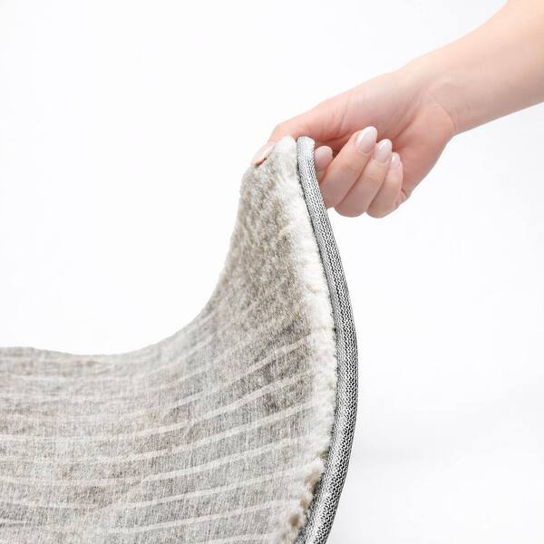 Dream Shag Premium Machine Washable Abstract ADS723 Gray 5 ft. x 7 ft. 6 in. Area Rug