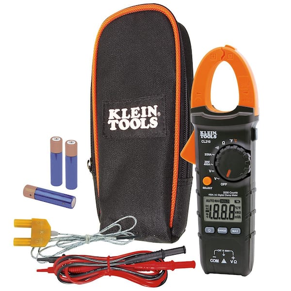 Klein Tools 400 Amp AC Auto-Ranging Digital Clamp Meter with Temp