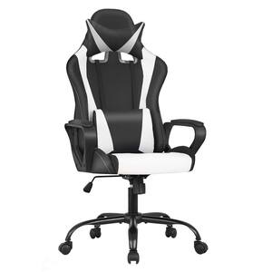 MAYKOOSH White High Back Executive Premium Faux Leather Office Chair with Back  Support, Armrest and Lumbar Support 29478MK - The Home Depot