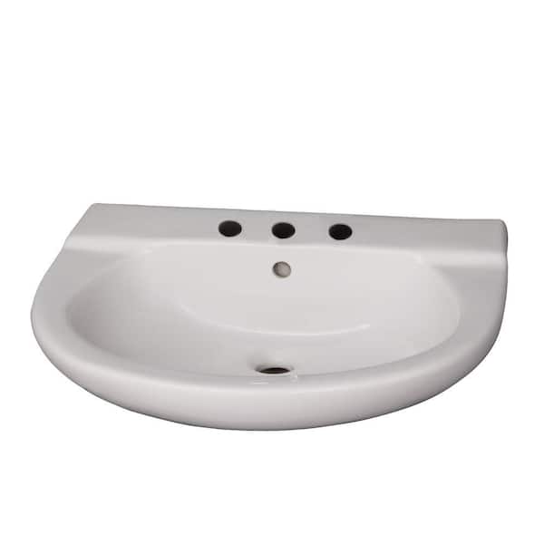 Barclay Products Jayden Wall-Hung Bathroom Sink in White