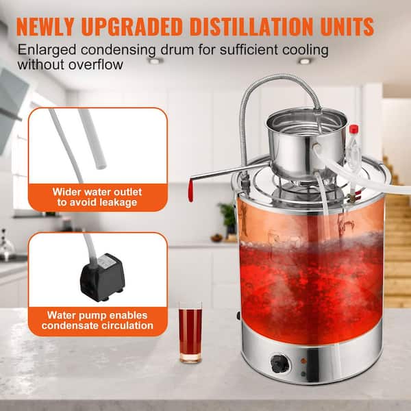 SKYSHALO Alcohol Still 9 Gal 30 L Water Alcohol Distiller SKYSHALO Alcohol Still 9 Gal 30 L Water Alcohol Distiller