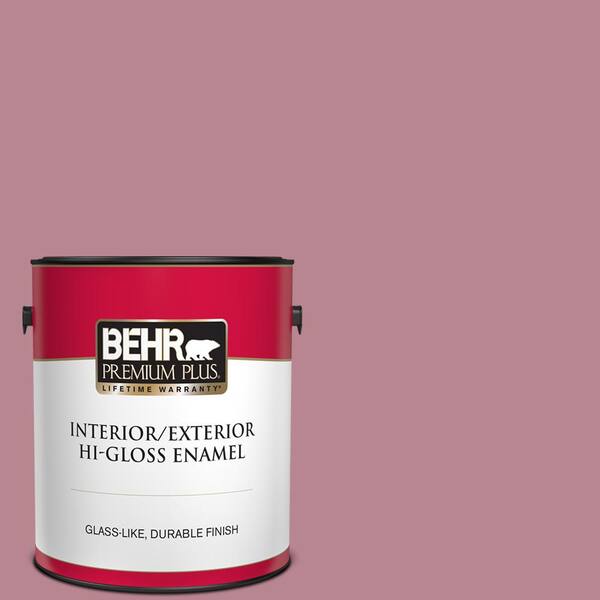 BEHR PREMIUM PLUS 1 gal. #BIC-19 Berry Blush Hi-Gloss Enamel Interior/Exterior Paint