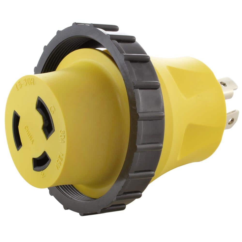 AC Connectors RV Marine Generator Adapter 30 Amp 4-Prong Generator Plug to 