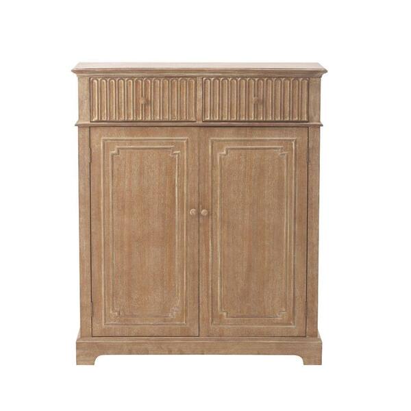 Home Decorators Collection Manor 50 in. H Washed Oak Shoe Cabinet