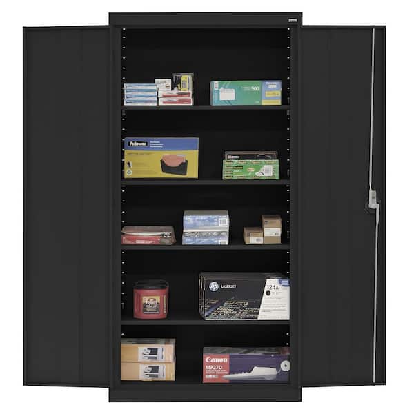 Sandusky Lee Assembled EA4L361878-09 78 H X 36 W X 18 D Black Commercial Storage Cabinet Sandusky Lee Assembled EA4L361878-09 78 H X 36 W X 18 D Black Commercial Storage Cabinet