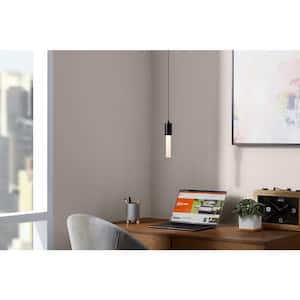 Bellingham 8-Watt Matte Black Integrated LED Mini Pendant with Acrylic Shade