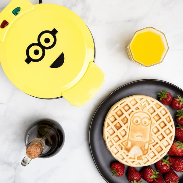 Mini Emojis Waffle Maker - Create 7 Unique Smiley Face Waffles or Pancakes  w Electric Non Stick