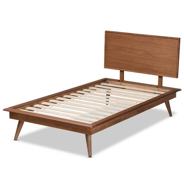 Baxton Studio Karine Walnut Twin Platform Bed 1831117811179HD