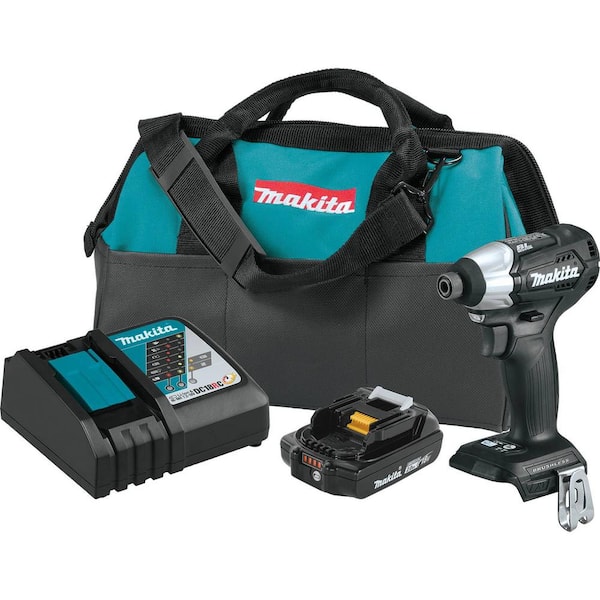 Makita 18V LXT Sub-Compact Lithium-Ion Brushless Cordless Impact Driver Kit with (1) Battery 2.0Ah, Charger, and a Bag