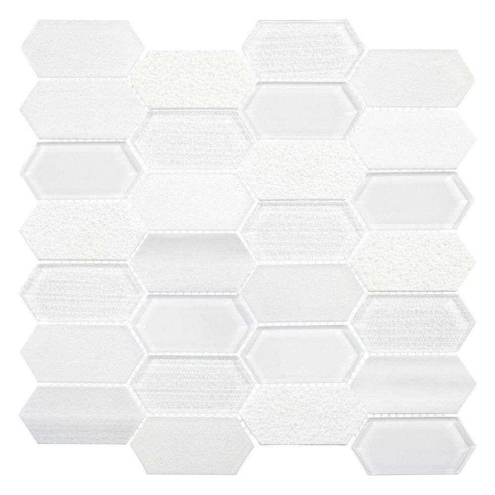 Niko Antelle 1.5 in. x 3.5 in. Hexagon Glossy Textured Glass and Marble Wall and Floor Mosaic Tile Sample price history on PriceWatchPro