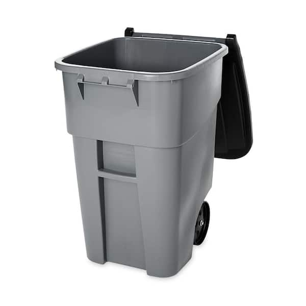 Rubbermaid Indoor Trash Can w/ No Lid, Gray Plastic, 10.25 Gal.  (FG295700GRAY)