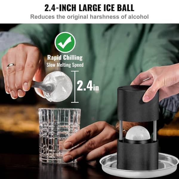 Handy Gourmet Ice Ball Tray - Slow, Long Lasting Melt - GRAY - Large I