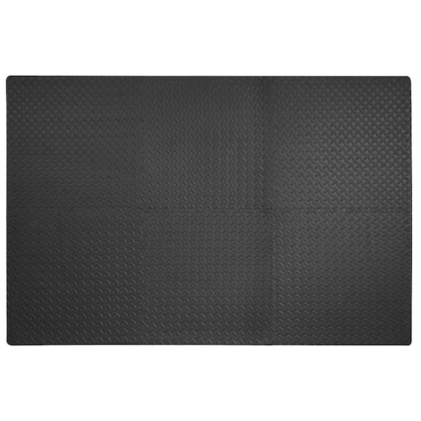 TrafficMaster 24-inch x 24-inchInterlocking Foam Tiles in Black (4