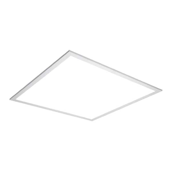 Metalux 2 ft. x 2 ft. White Integrated LED Flat Panel Troffer Light Fixture at 4200 Lumens, 4000K, Dimmable