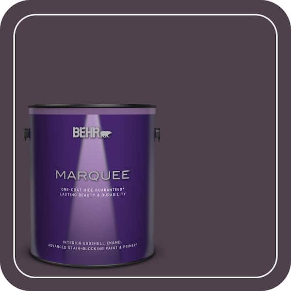 BEHR MARQUEE 1 gal. #T13-10 Plum Orbit Eggshell Enamel Interior Paint & Primer