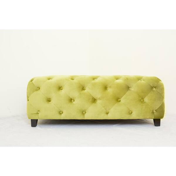 Unbranded Jackson Green Tufted Bench