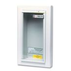18.25 in. H x 9 in. W x 6 in. D 5 lb. Heavy-Duty Steel Semi-Recessed Fire Extinguisher Cabinet in White