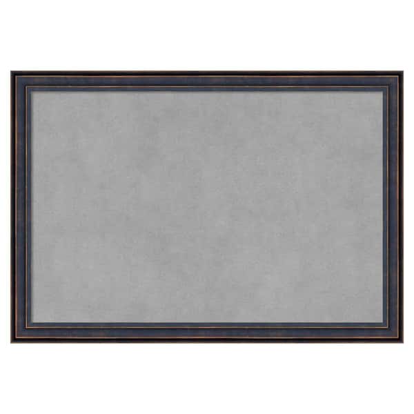 Amanti Art Dark Bronze Scoop 20 in. x 14 in. Framed Magnetic Board