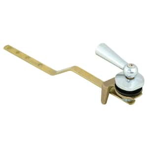 8.5 in. Heavy-Duty Solid Brass Toilet Tank Lever with Chrome Handle